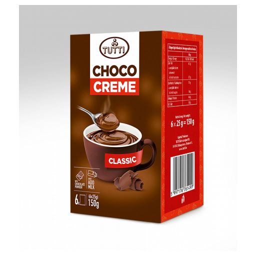 Krémcsokoládé TUTTI Choco Creme Classic 6x25g