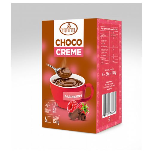 Krémcsokoládé TUTTI Choco Creme Málna 6x25g