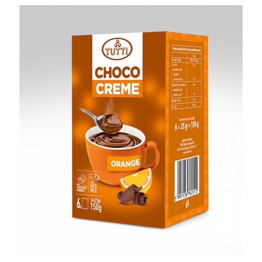 Krémcsokoládé TUTTI Choco Creme Orange 6x25g