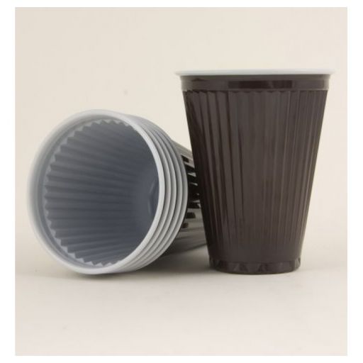 Műanyag pohár Huhtamaki X38.501 barna-fehér PS pohár