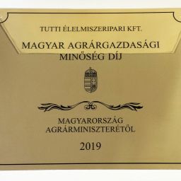 Magyar Agrárgazdasági Minőségi Díj 2019